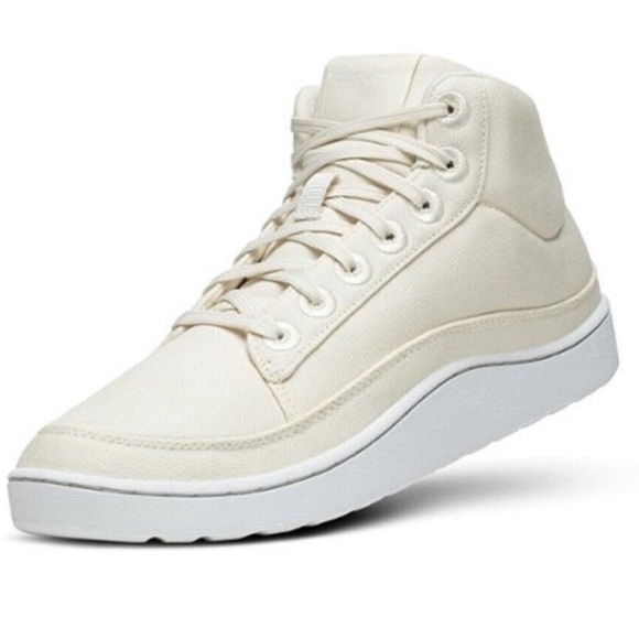 allbirds Shoes - Allbirds Womens Canvas Pacer Mid Natural White Blizzard NWT Sneakers Shoes